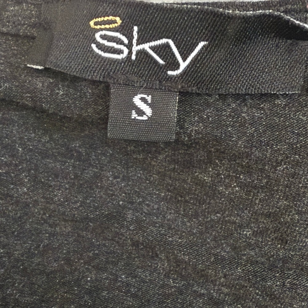 Sky‎ Brand Y2K Top Green Rhinestones Empire Waist Small Grey 2000s Rare Clubwear - Picture 5 of 14